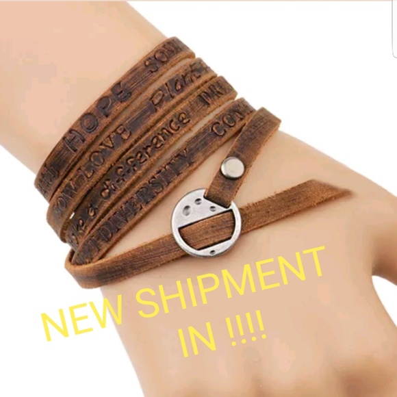no brand Jewelry - LEATHER CUFF WRIST WRAP